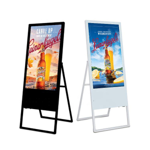 Máquina de publicidade de cabine fotográfica com tela de toque de alta qualidade, sinalização digital portátil